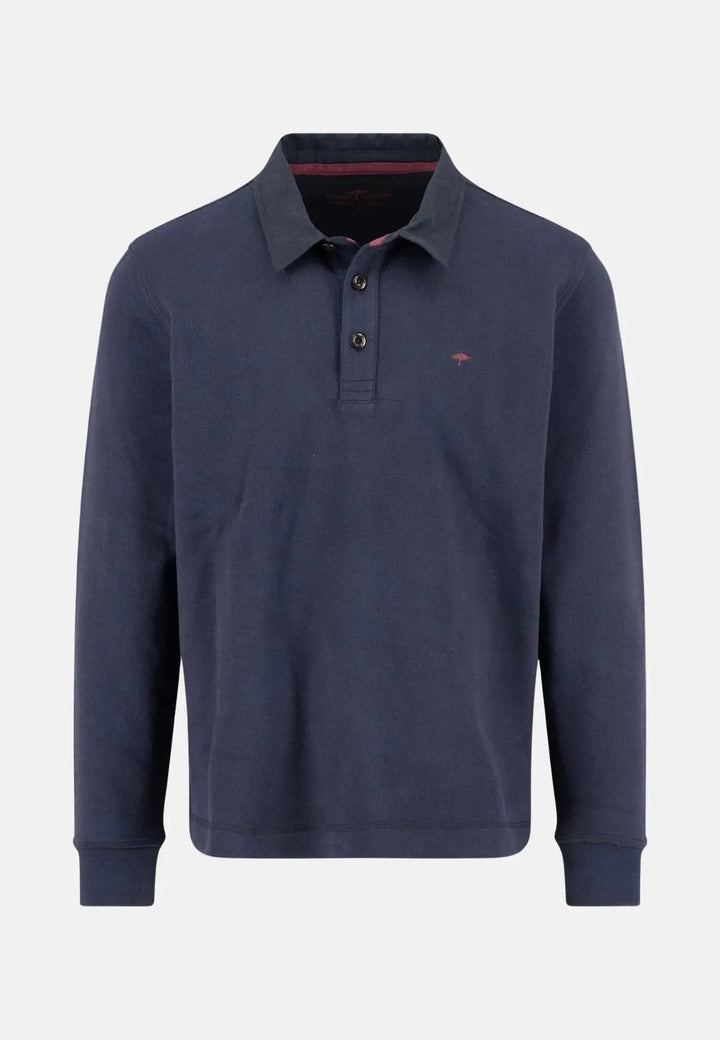Rugby Collar Sweat Navy – FYNCH-HATTON, image 1 of 3