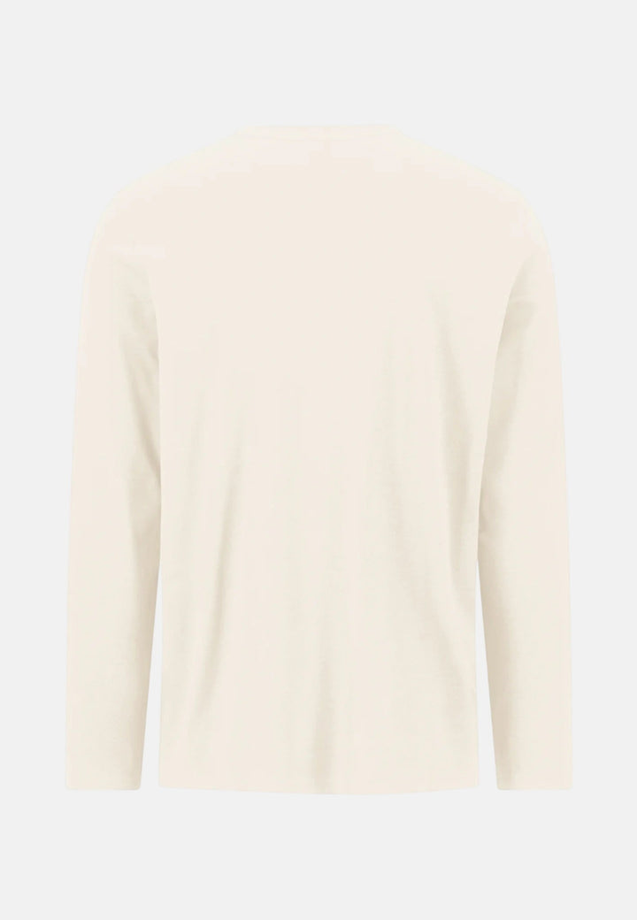 Fynch-Hatton Sanforized Cotton Long Sleeve T-Shirt Snow White 16141910-829-M