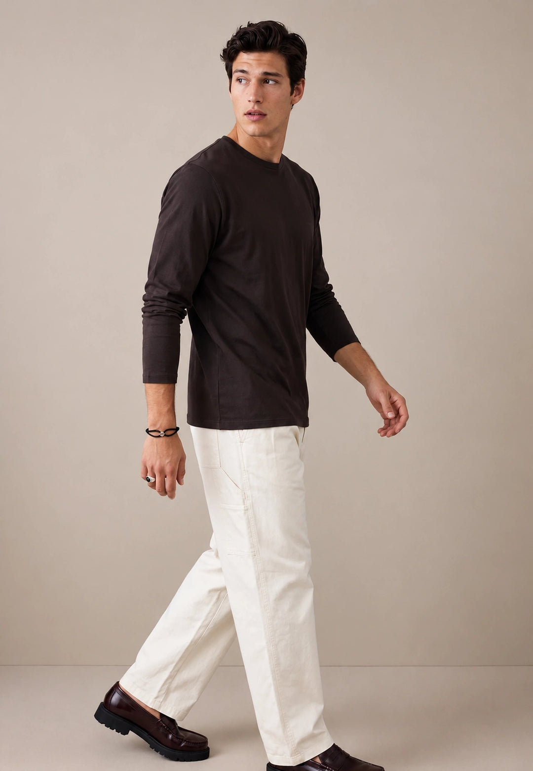 Fynch-Hatton Sanforized Cotton Long Sleeve T-Shirt Soil 16141910-866-M