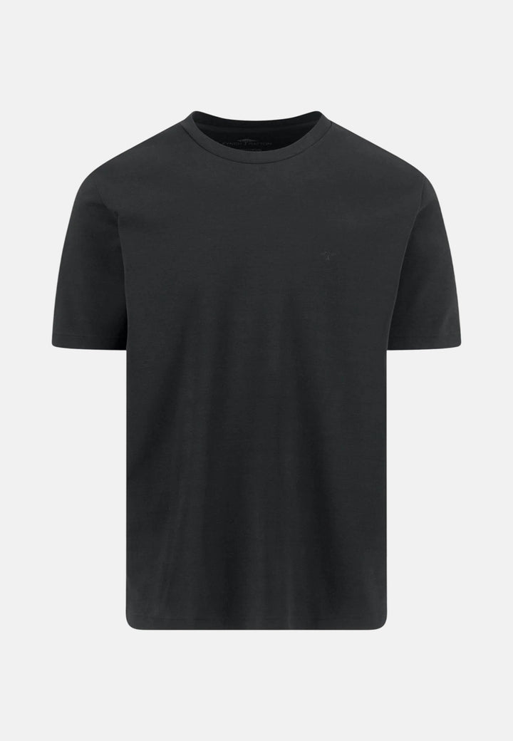 Fynch - Hatton Sanforized Cotton T-Shirt Black - 16131900-999-M - fynch - hatton.co.uk