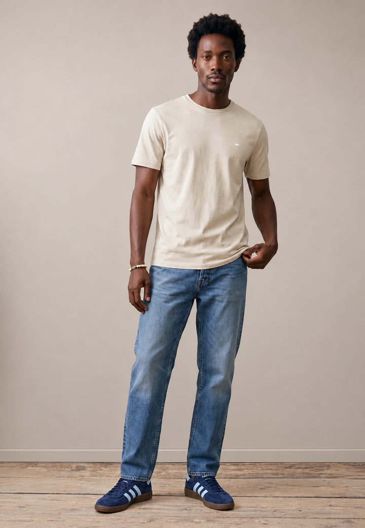 Fynch-Hatton Sanforized Cotton T-Shirt Clay 16141900-848-M