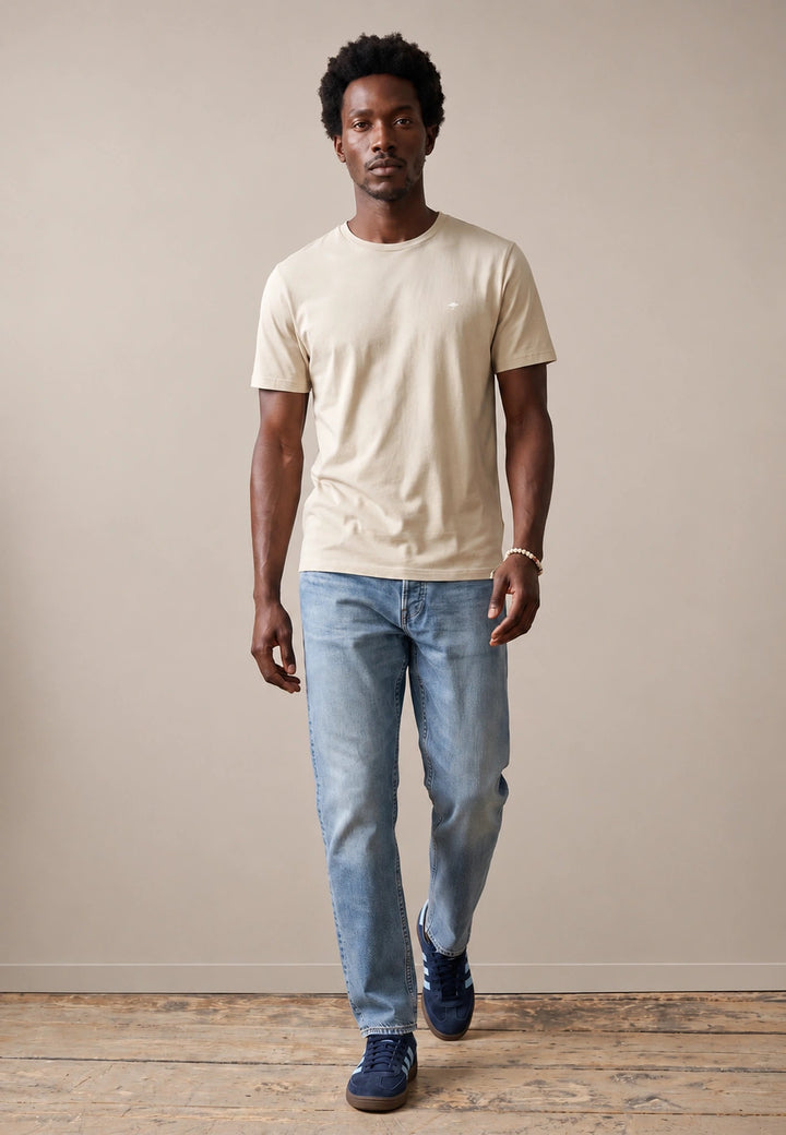 Fynch-Hatton Sanforized Cotton T-Shirt Clay 16141900-848-M