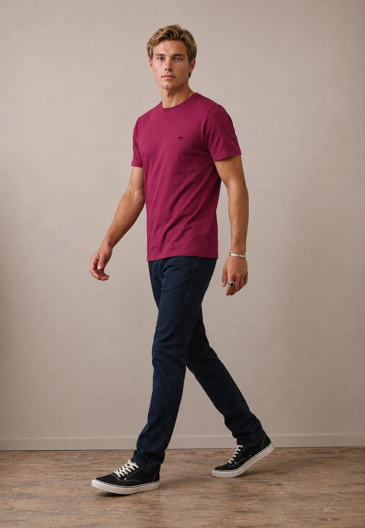 Fynch-Hatton Sanforized Cotton T-Shirt Grape 16141900-416-M