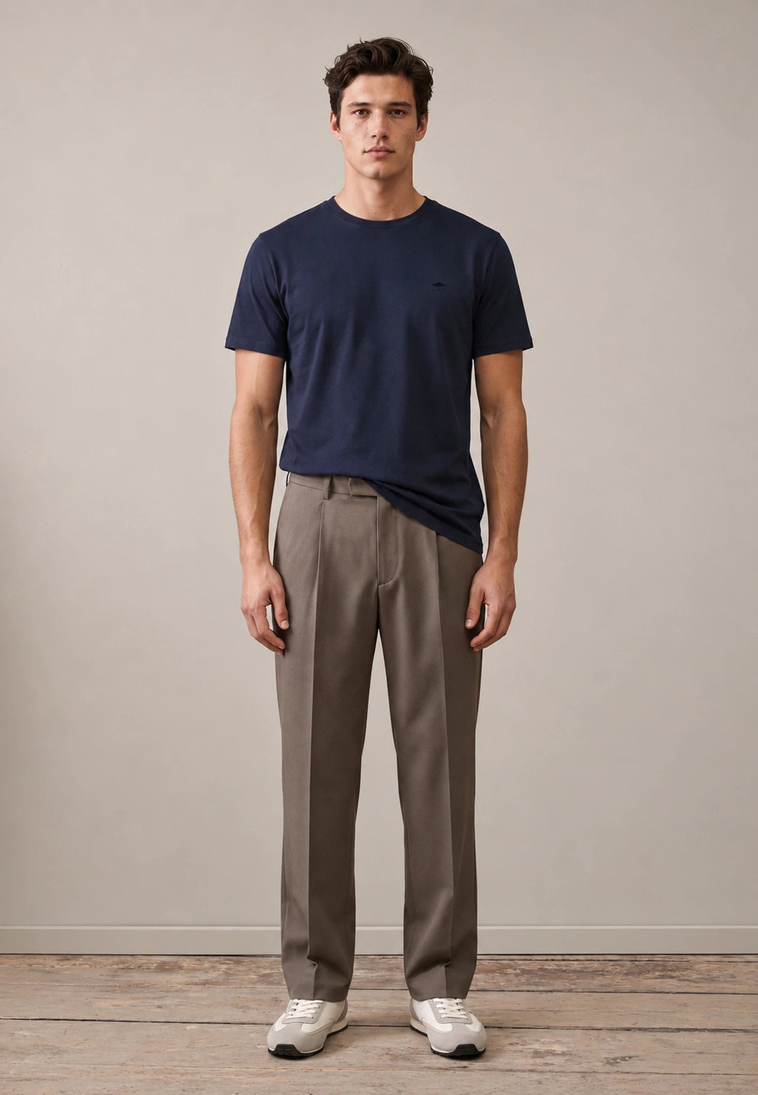 Fynch-Hatton Sanforized Cotton T-Shirt Navy 16141900-685-S