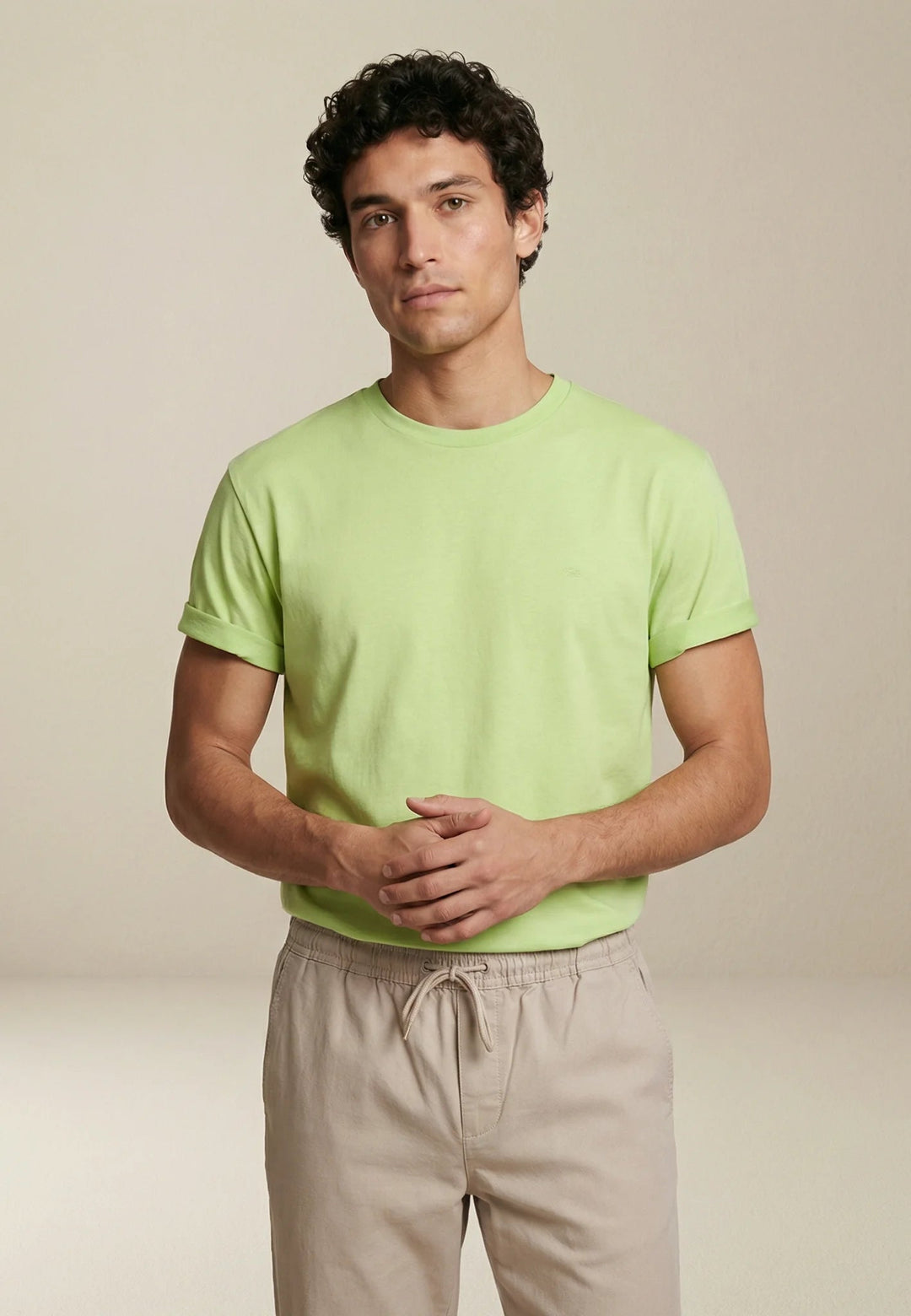 Fynch - Hatton Sanforized Cotton T-Shirt Pear 16131900-739-M