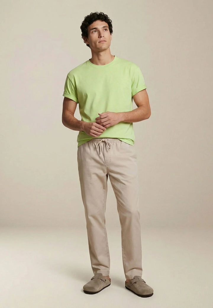 Fynch - Hatton Sanforized Cotton T-Shirt Pear 16131900-739-M