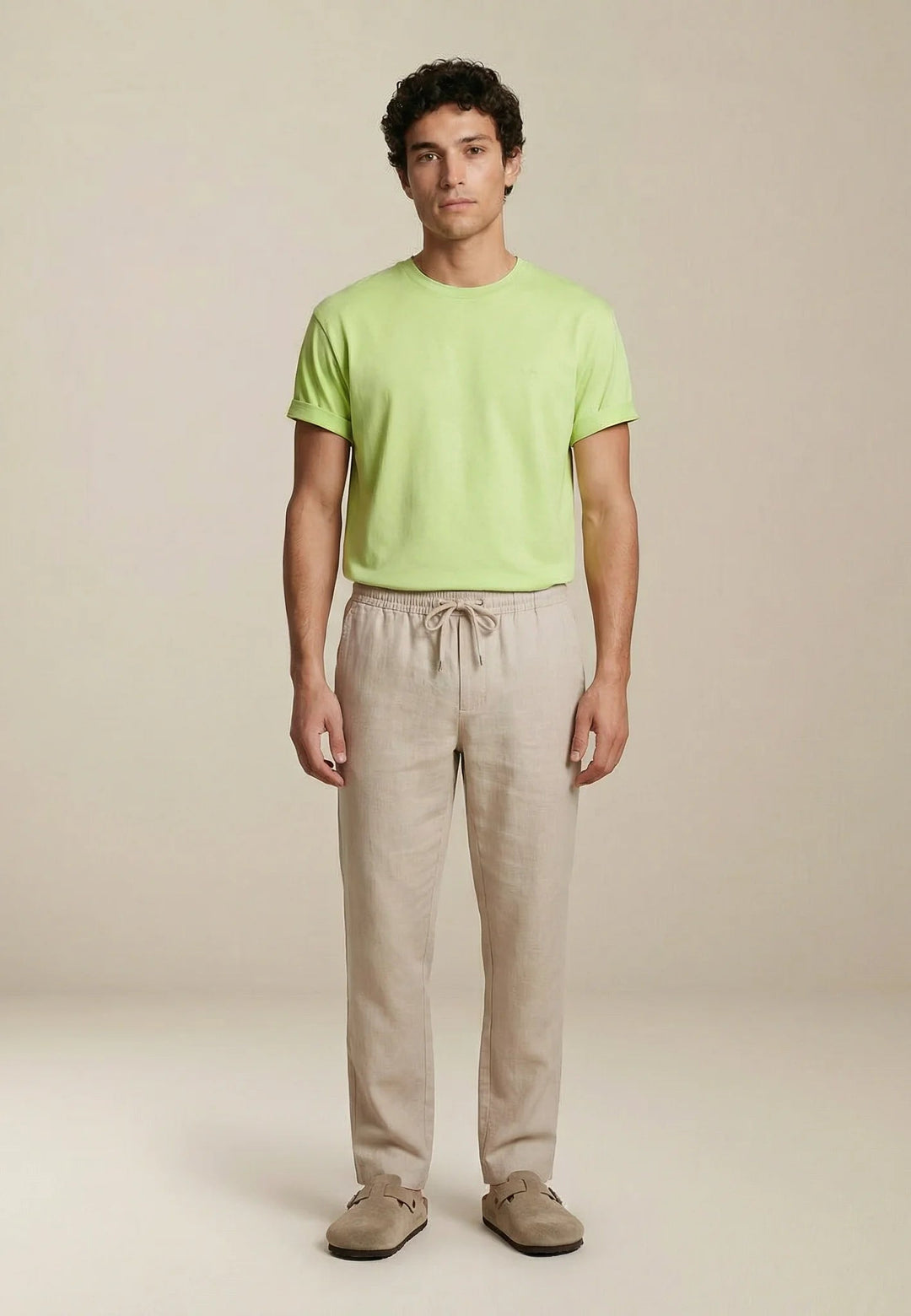 Fynch - Hatton Sanforized Cotton T-Shirt Pear 16131900-739-M