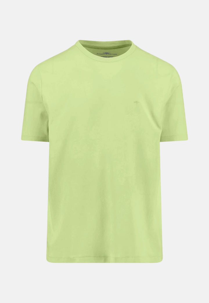 Fynch - Hatton Sanforized Cotton T-Shirt Pear - 16131900-740-M - fynch - hatton.co.uk