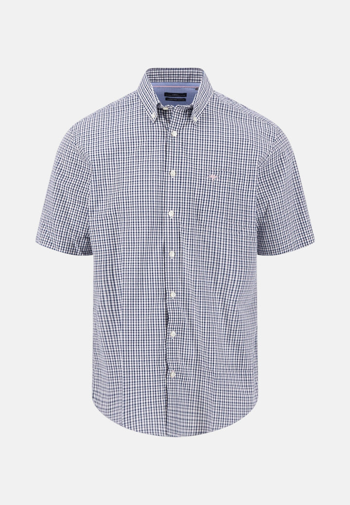 Fynch - Hatton Seasonal Combi Check Short Sleeved Shirt Magnolia 16135121-464-M