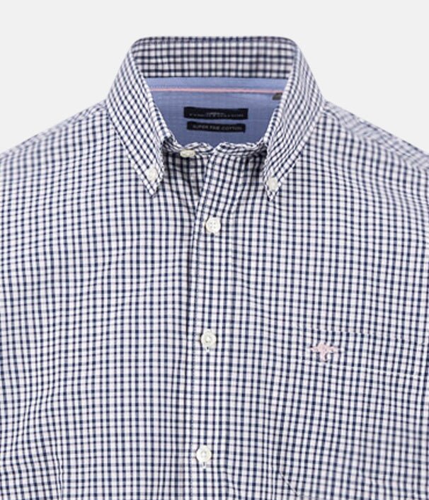 Fynch - Hatton Seasonal Combi Check Short Sleeved Shirt Magnolia 16135121-464-M