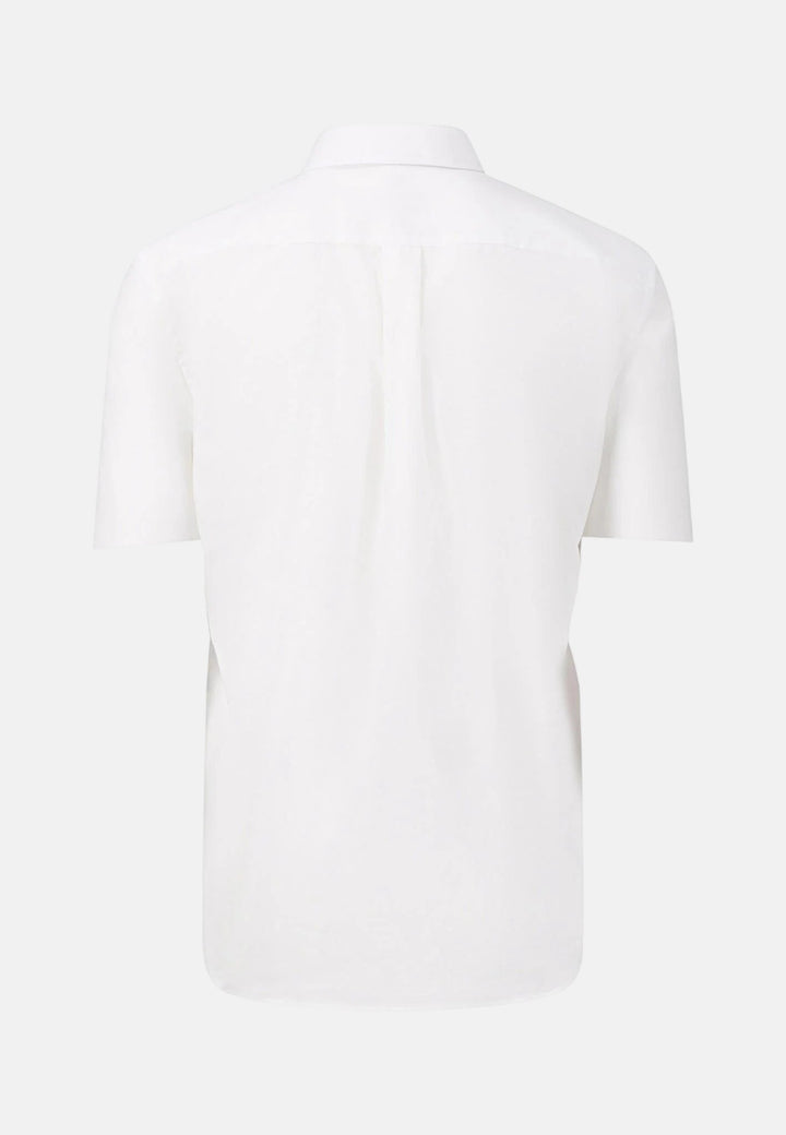 Fynch - Hatton Short Sleeved Oxford Button Down Shirt White - 16135501-5500-M - fynch - hatton.co.uk