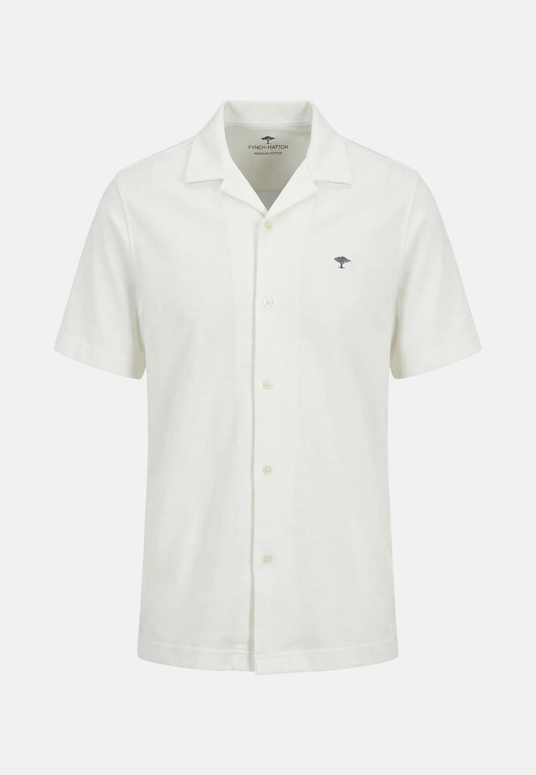 Fynch - Hatton Short Sleeved Resort Shirt New Off - White - 16031708-824-M - fynch - hatton.co.uk