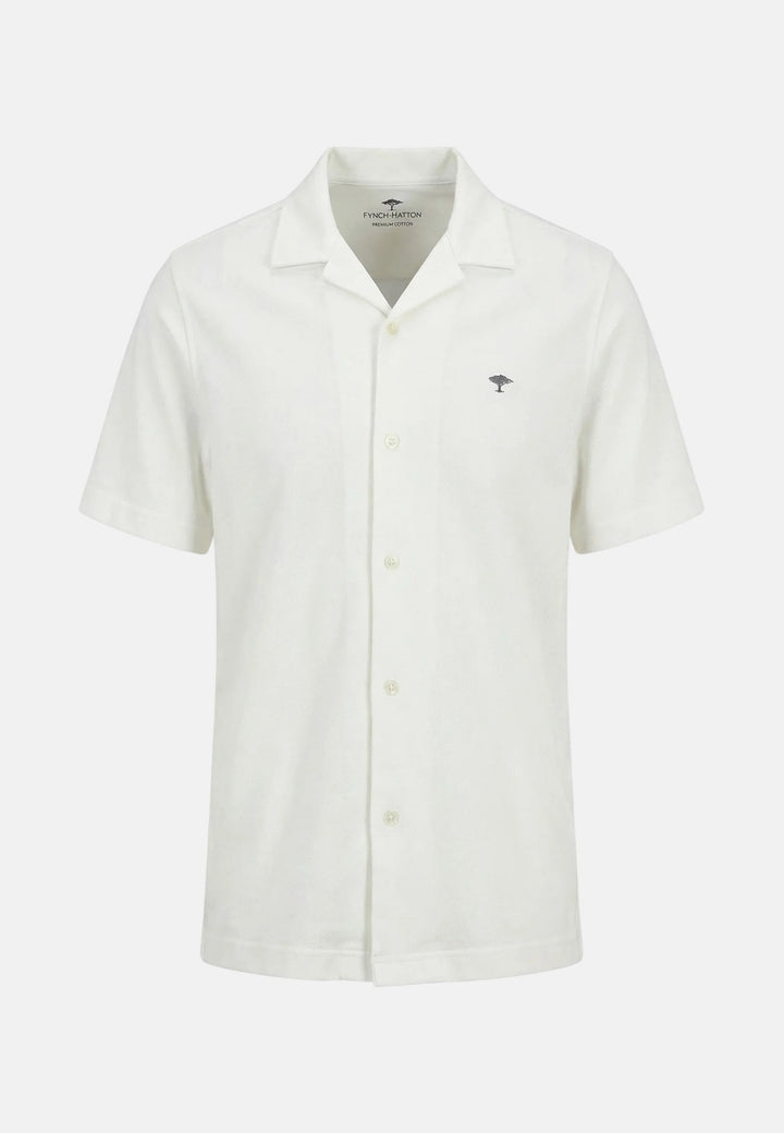 Fynch - Hatton Short Sleeved Resort Shirt New Off - White - 16031708-824-M - fynch - hatton.co.uk