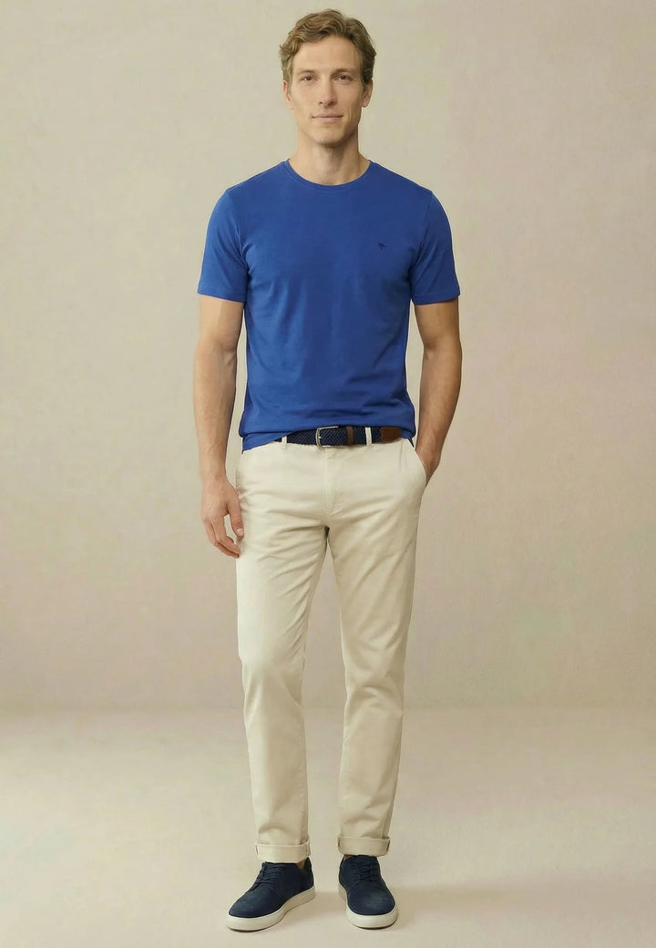 Fynch - Hatton Single Jersey T-Shirt Harbour Blue 16131500-654-M