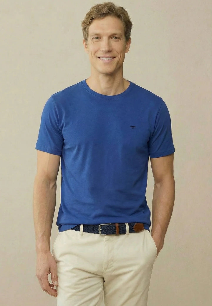 Fynch - Hatton Single Jersey T-Shirt Harbour Blue 16131500-654-M