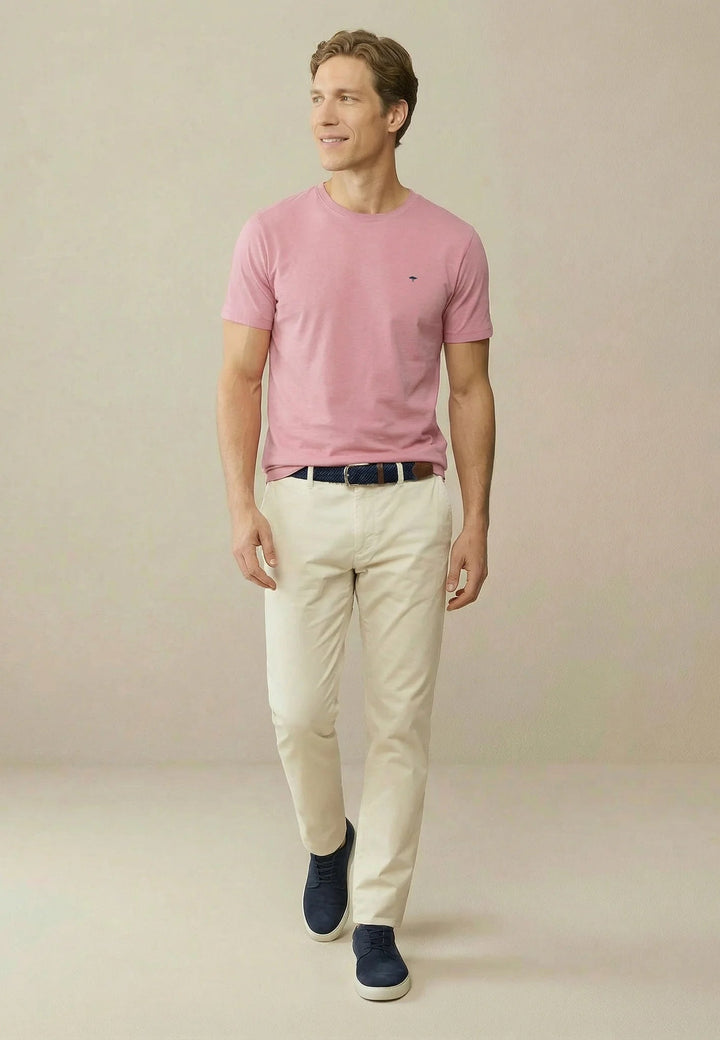 Fynch - Hatton Single Jersey T-Shirt Magnolia 16131500-464-M
