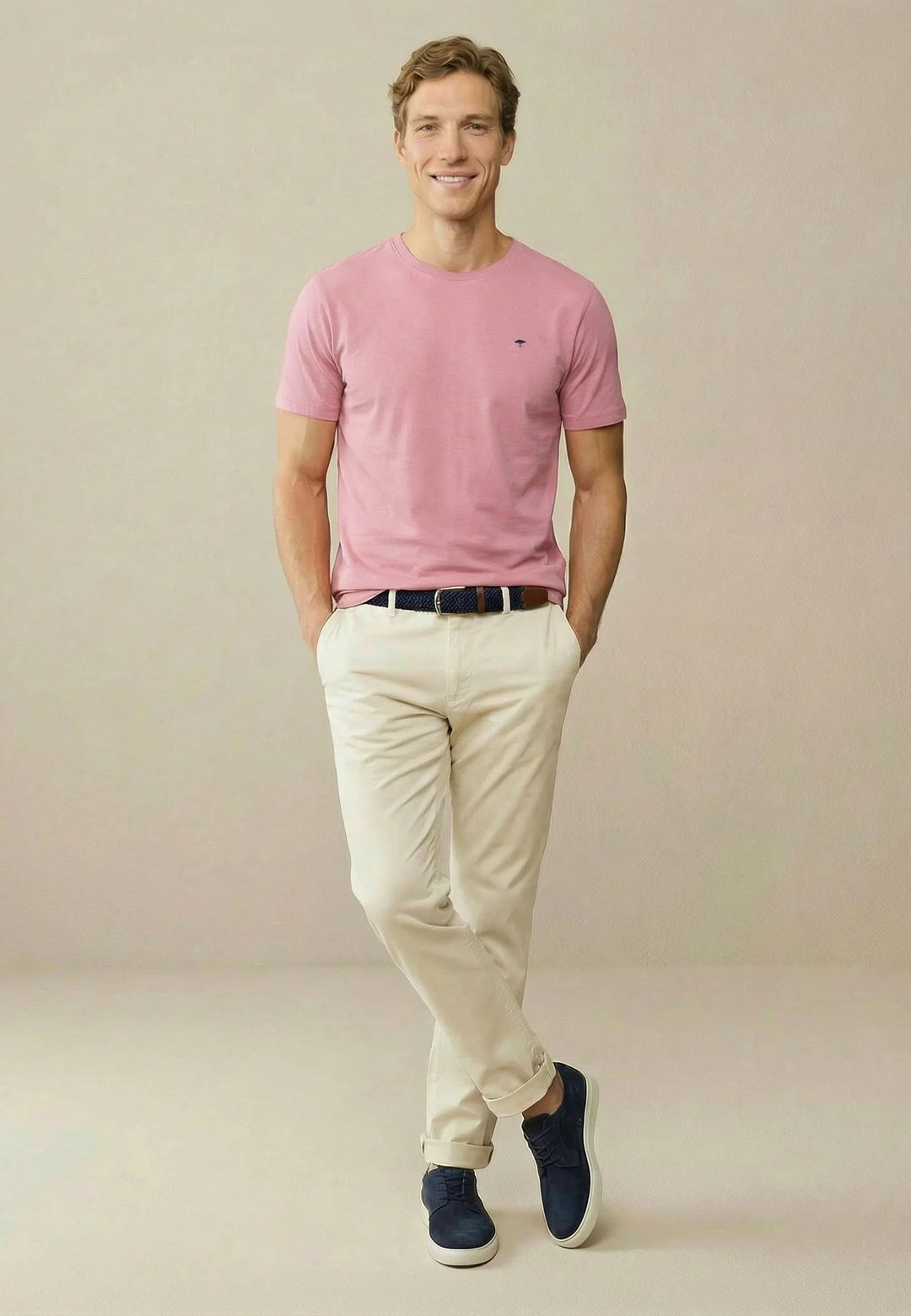 Fynch - Hatton Single Jersey T-Shirt Magnolia 16131500-464-M