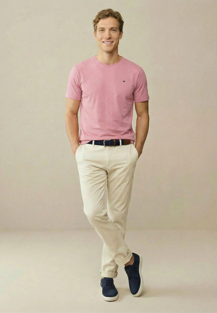 Fynch - Hatton Single Jersey T-Shirt Magnolia 16131500-464-M