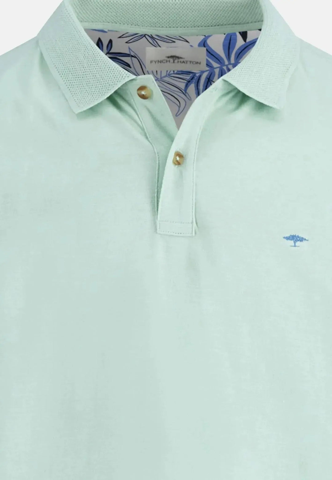 Fynch - Hatton Slub Cotton Polo Shirt Minty Green 15051327-735-S