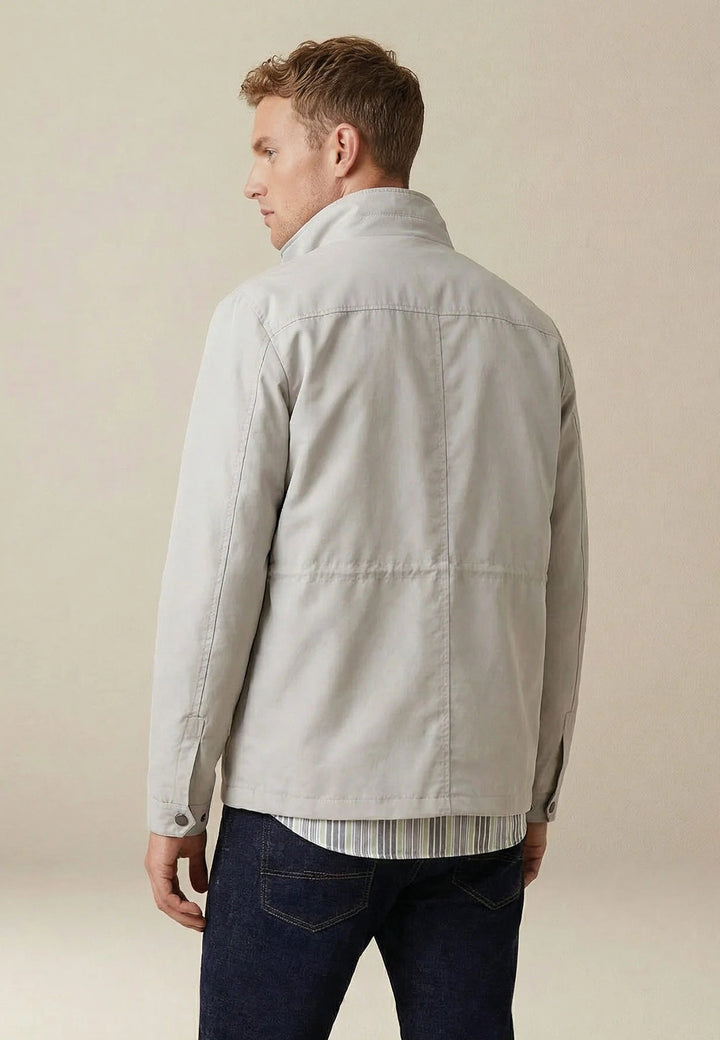 Fynch - Hatton Stand Collar Field Jacket Cement - 16022610-828-M - fynch - hatton.co.uk