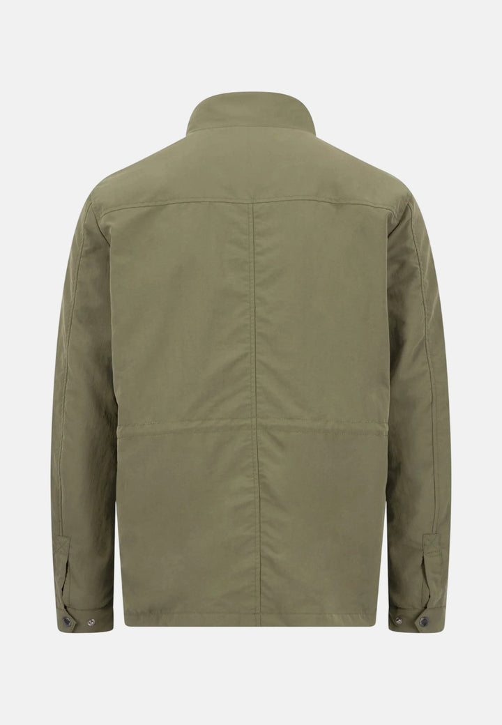 Fynch - Hatton Stand Collar Field Jacket Dark Khaki - 16022610-719-M - fynch - hatton.co.uk