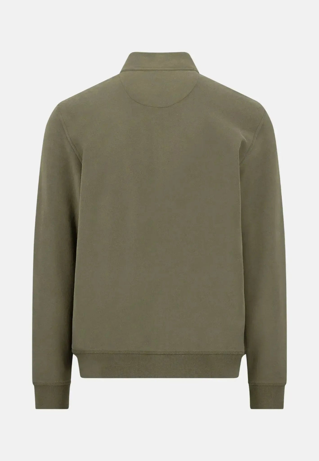 Fynch - Hatton Stand Collar Full Zip Sweatshirt Dark Khaki - 16131352-719-M - fynch - hatton.co.uk