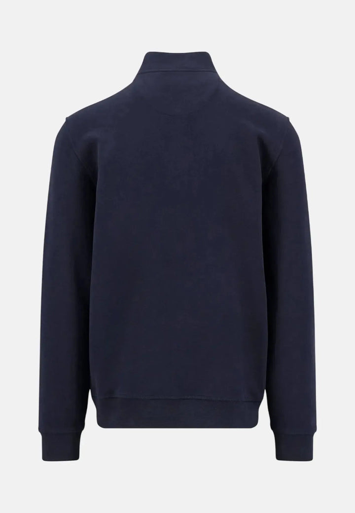 Fynch - Hatton Stand Collar Full Zip Sweatshirt Navy - 16131352-690-M - fynch - hatton.co.uk