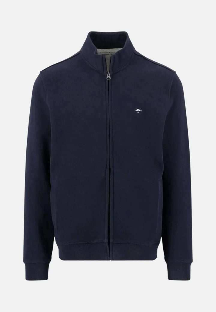 Fynch - Hatton Stand Collar Full Zip Sweatshirt Navy - 16131352-690-M - fynch - hatton.co.uk