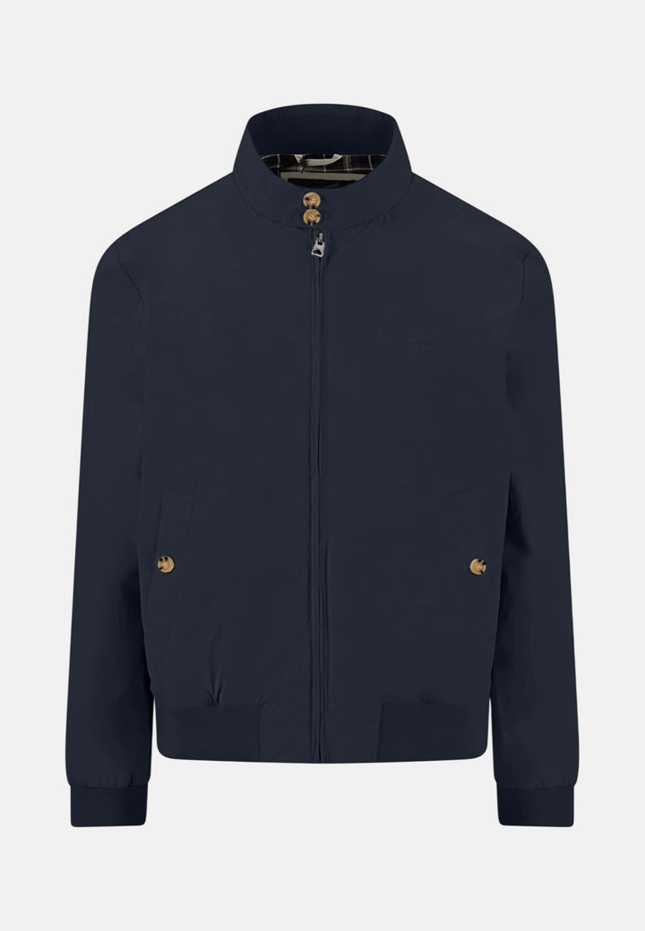 Fynch - Hatton Stand Collar Harrington Jacket Dark Navy - 16022602-688-M - fynch - hatton.co.uk