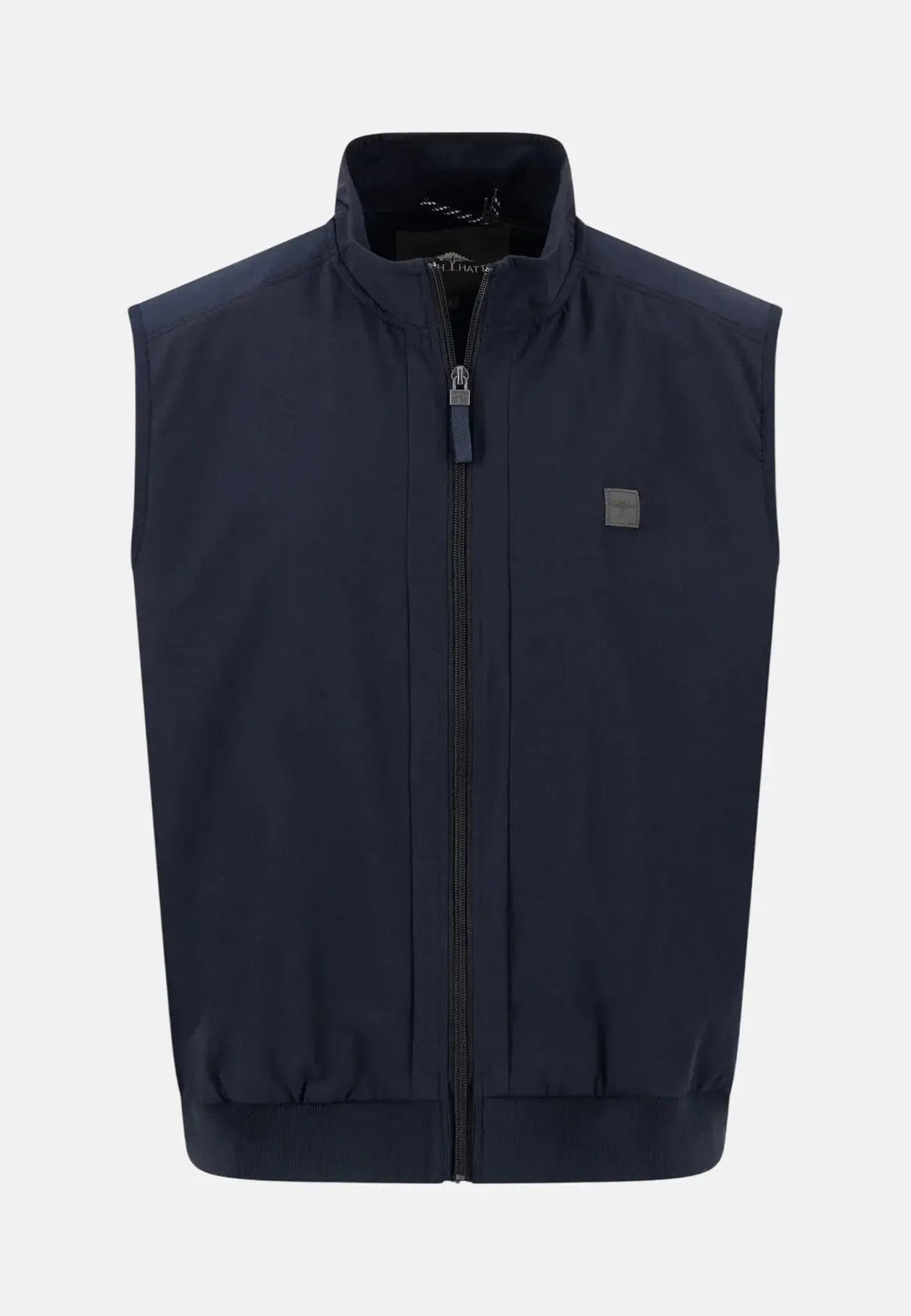Fynch - Hatton Stand Collar Hybrid Gilet Dark Navy - 16022711-688-M - fynch - hatton.co.uk