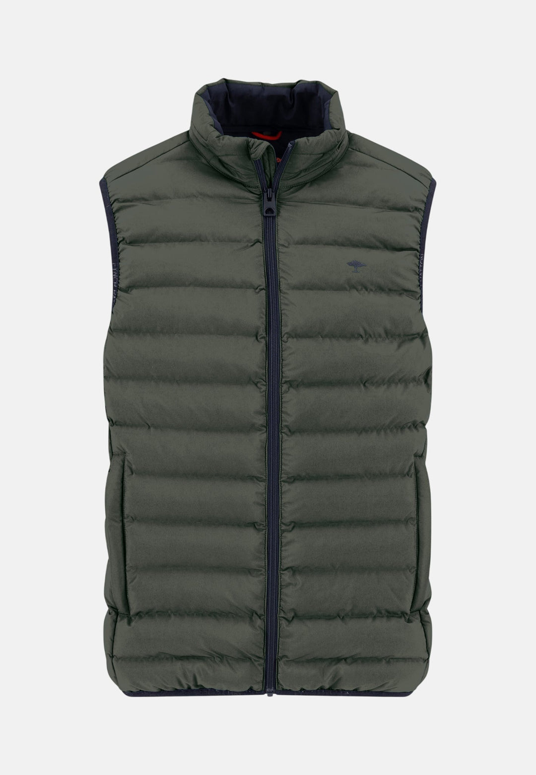 Fynch - Hatton Stand Collar Light Weight Vest Dark Khaki 16132601-719-M