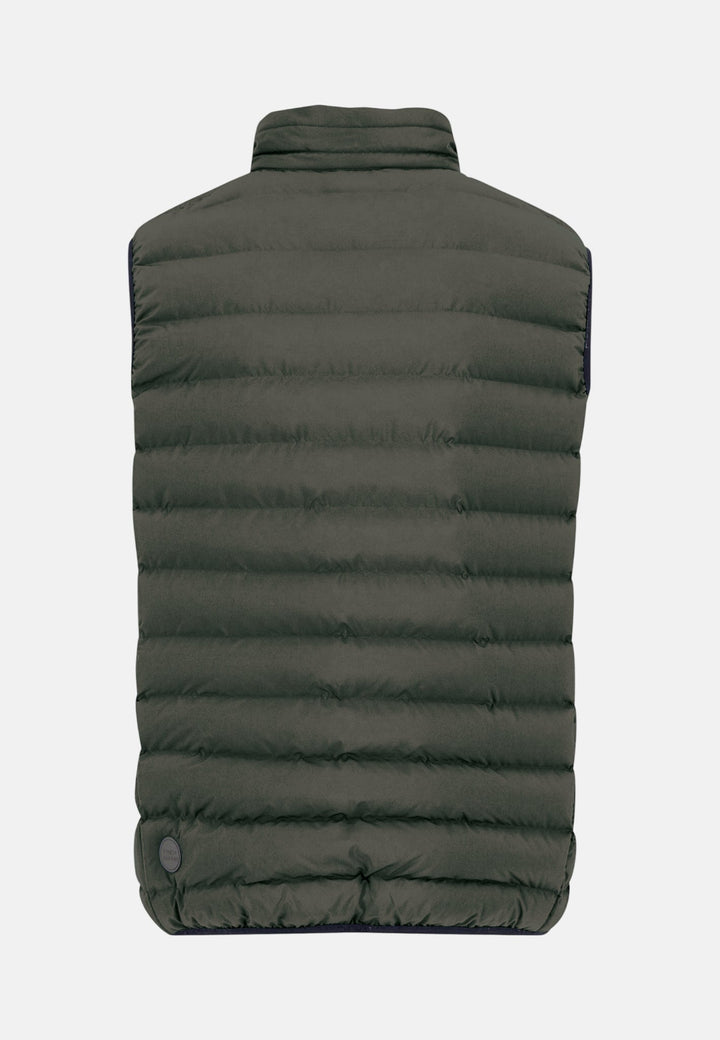 Fynch - Hatton Stand Collar Light Weight Vest Dark Khaki 16132601-719-M