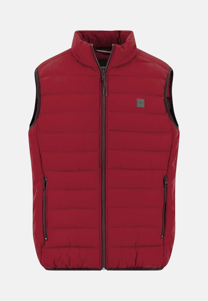 Fynch-Hatton Stand Collar Lightweight Quilted Gilet Brick 16142601-346-M