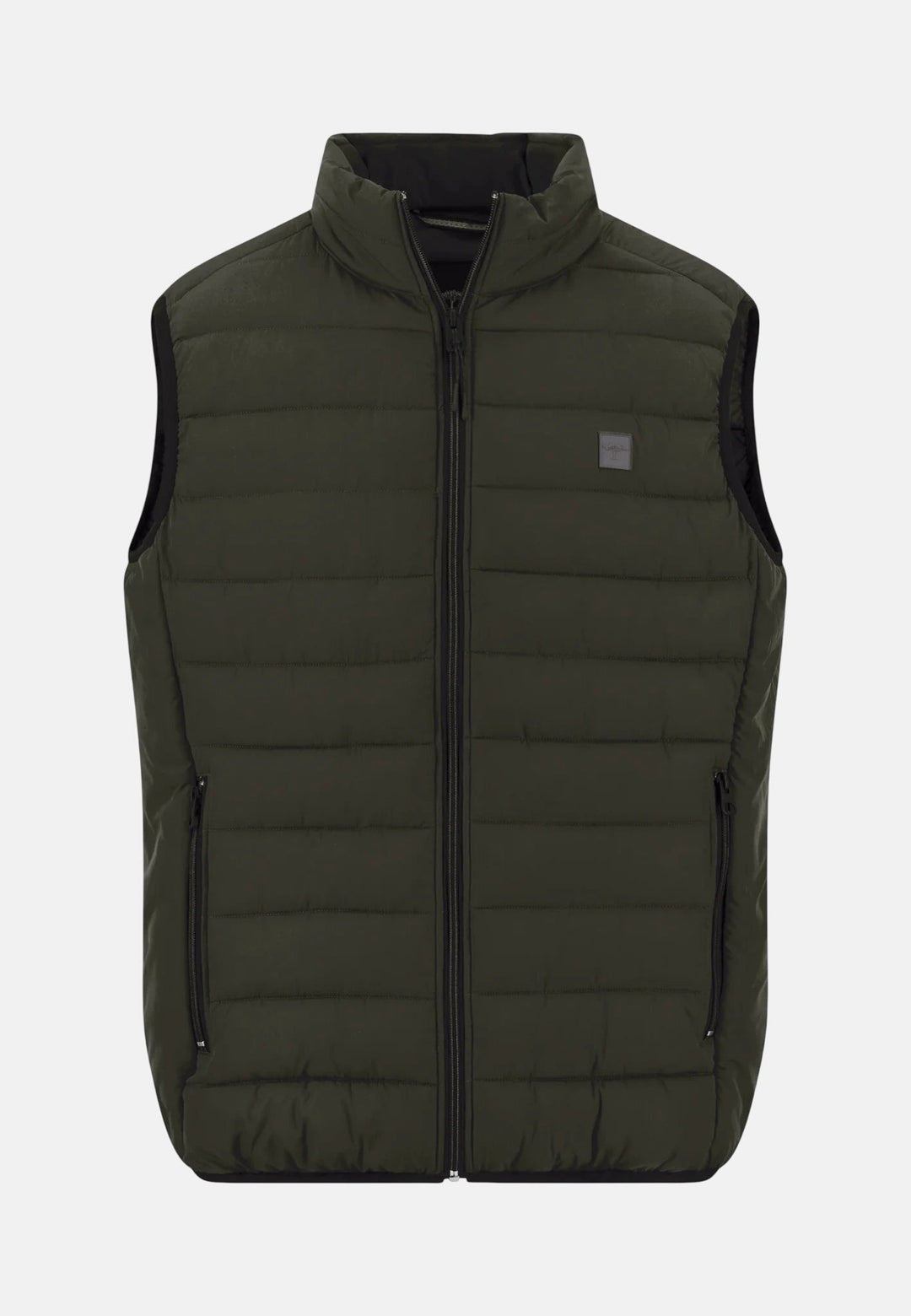 Fynch-Hatton Stand Collar Lightweight Quilted Gilet Cypress 16142601-749-S