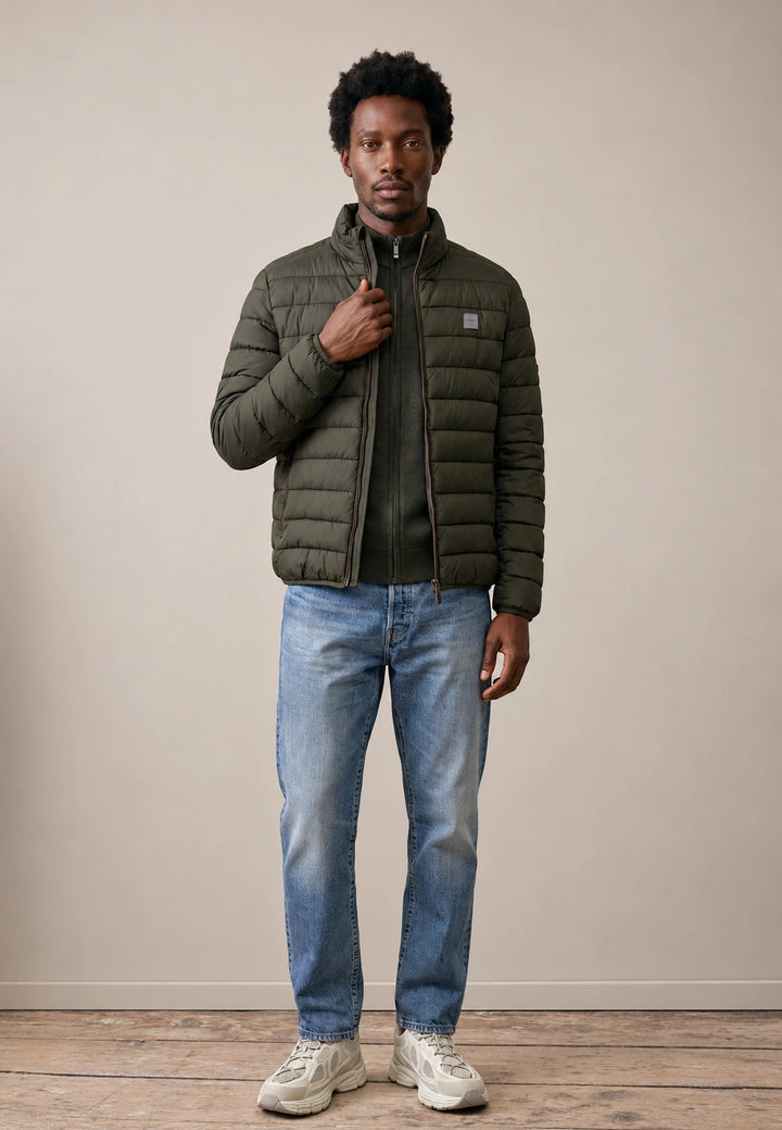 Fynch-Hatton Stand Collar Lightweight Quilted Jacket Cypress 16142600-749-M
