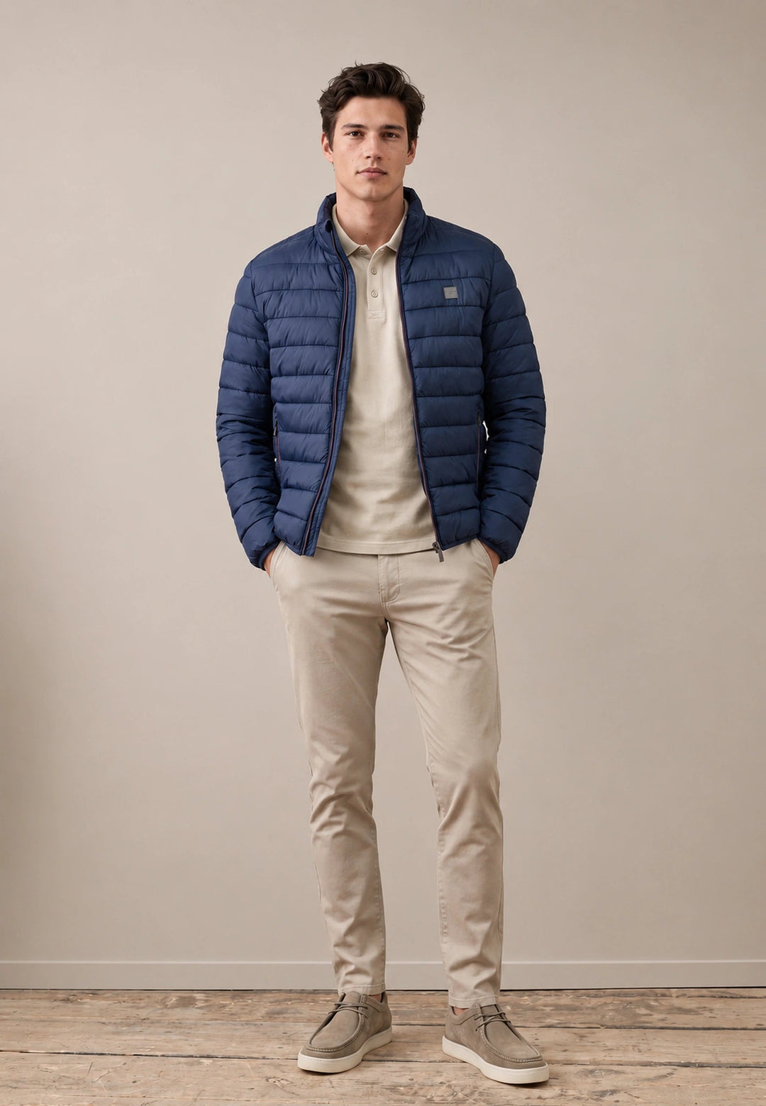 Fynch-Hatton Stand Collar Lightweight Quilted Jacket Dark Navy 16142600-688-M