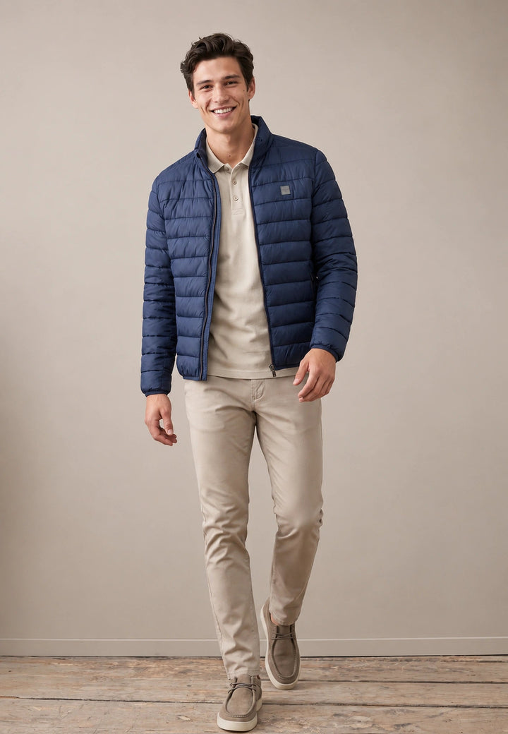 Fynch-Hatton Stand Collar Lightweight Quilted Jacket Dark Navy 16142600-688-M