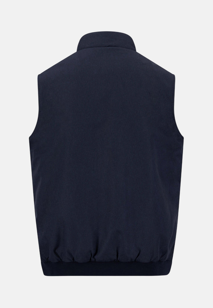 Fynch-Hatton Stand Collar Melange Quilted Gilet Dark Navy 16092523-688-S