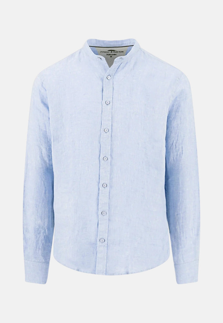 Fynch - Hatton Stand Collar Pure Linen Shirt New Breeze 16136008-653-M