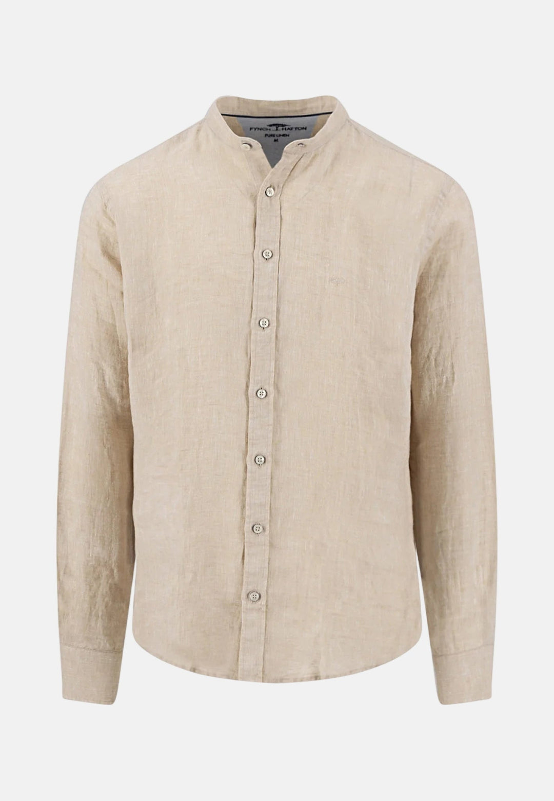 Fynch - Hatton Stand Collar Pure Linen Shirt Sand 16136008-837-M