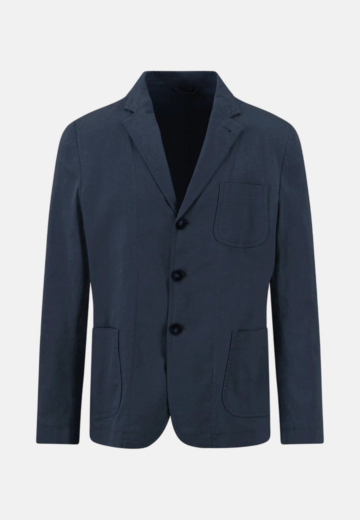 Fynch - Hatton Stretch Cotton Patch Pocket Blazer Dark Navy - 16022125-688-S - fynch - hatton.co.uk