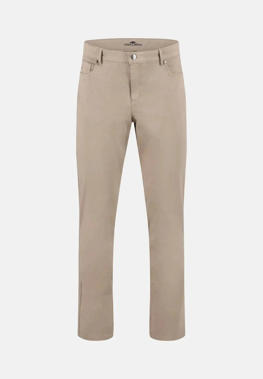 Fynch - Hatton - Stretch Cotton Straight Leg Chinos Beige - 15092804-833-32-32 - uk