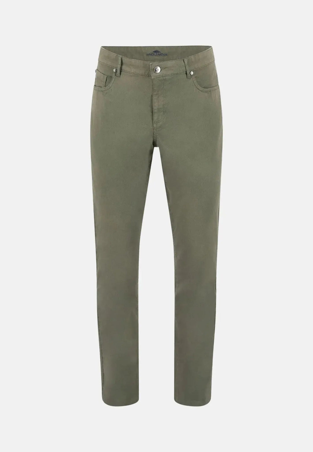 Fynch - Hatton - Stretch Cotton Straight Leg Chinos Dusty Forest - 15092804-716-32-32 - uk