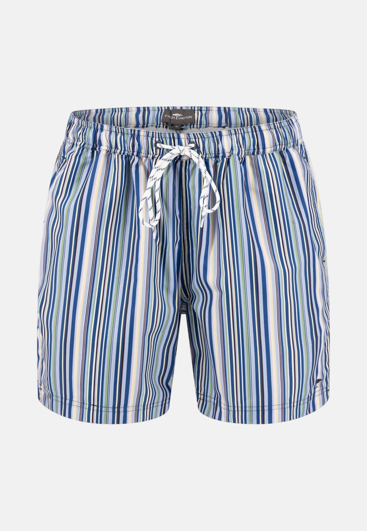 Fynch - Hatton Stripe Pattern Swim Shorts Pale Yellow 16042753-113-S