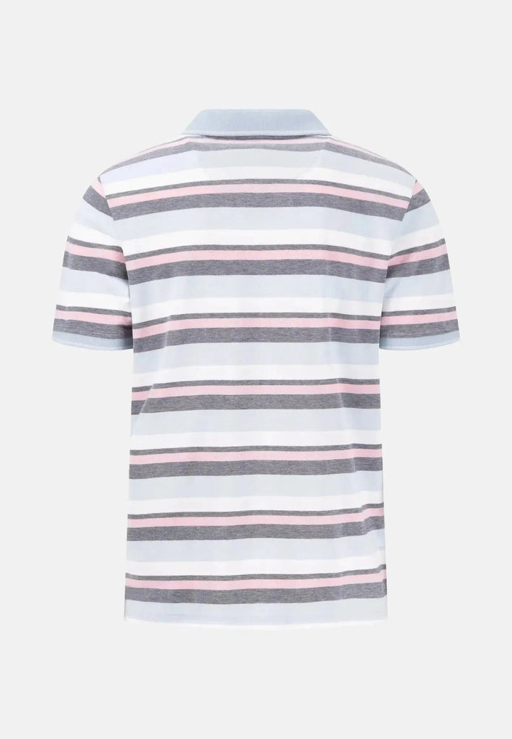 Fynch - Hatton Striped Casual Fit Polo Shirt Summer Breeze 15031906-607-S