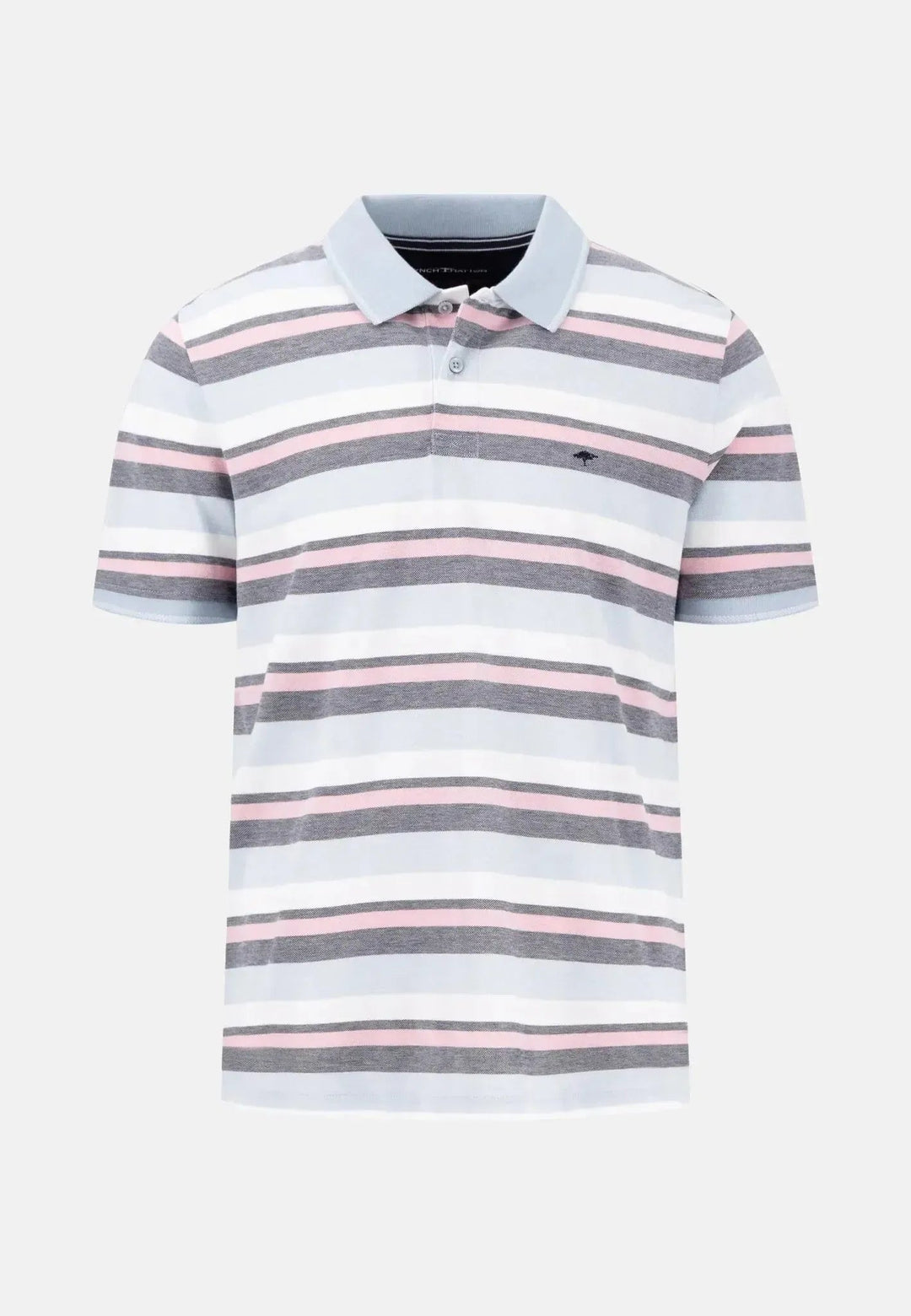 Fynch - Hatton Striped Casual Fit Polo Shirt Summer Breeze 15031906-607-S