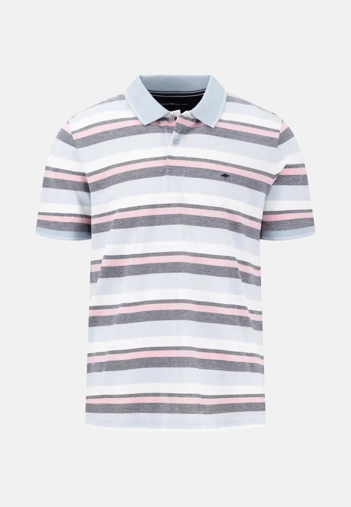 Fynch - Hatton Striped Casual Fit Polo Shirt Summer Breeze 15031906-607-S