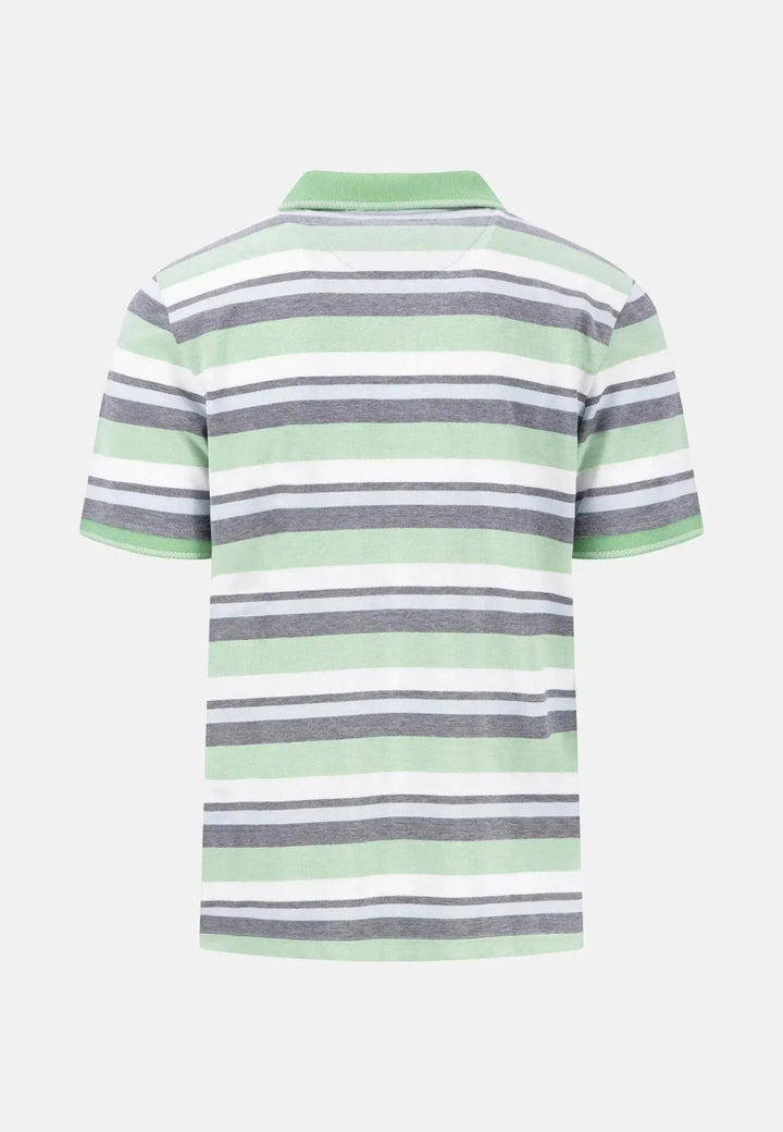Fynch - Hatton Striped Casual Fit Polo Shirt Turf Green - 15031906-722-S - fynch - hatton.co.uk