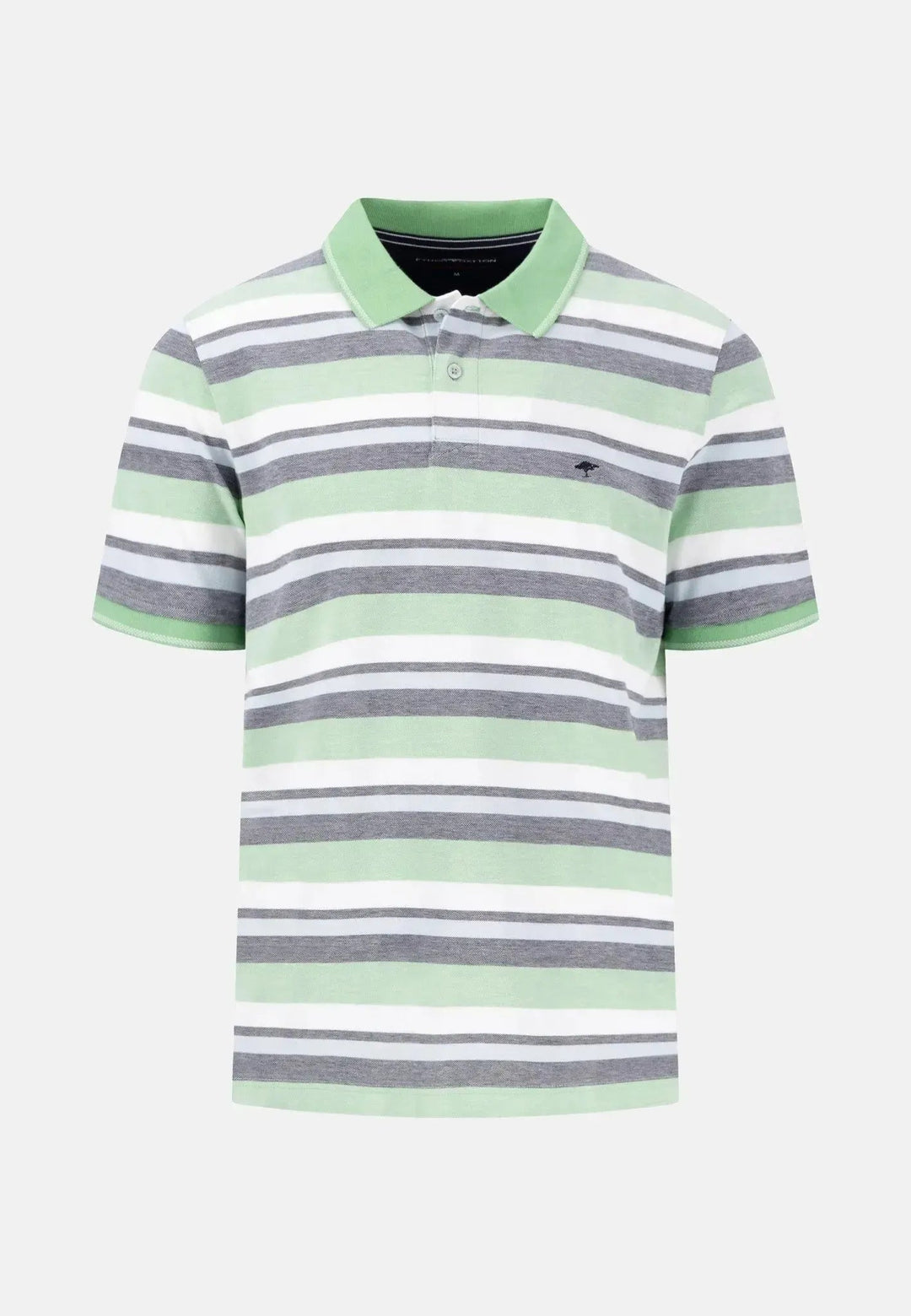 Fynch - Hatton Striped Casual Fit Polo Shirt Turf Green - 15031906-722-S - fynch - hatton.co.uk