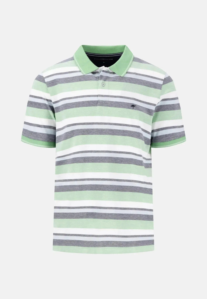 Fynch - Hatton Striped Casual Fit Polo Shirt Turf Green - 15031906-722-S - fynch - hatton.co.uk